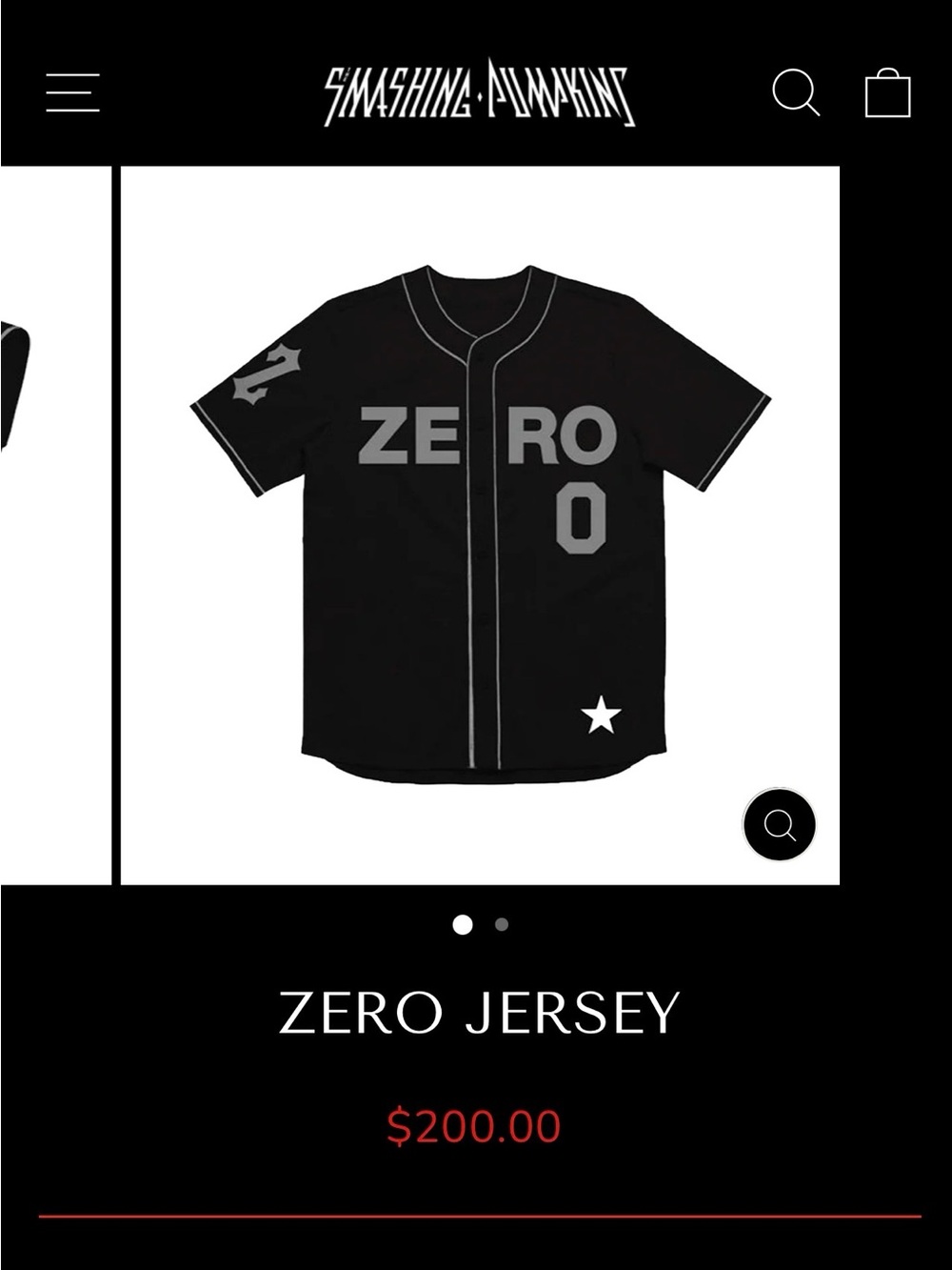 🎃 🖤Vintage Smashing Pumpkins Zero Jersey
